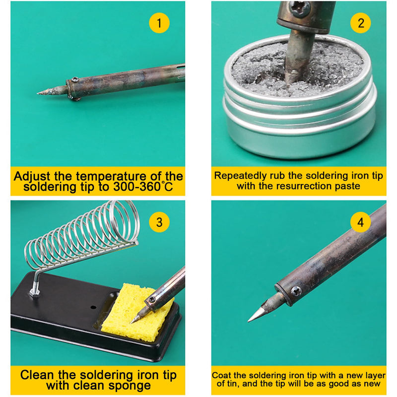 30 g Soldering Tip Cleaner, Soldering Tip Reactivator, Lead-Free Can, Gently Removes Strong Oxide Layers with Minimal Smoke Development
