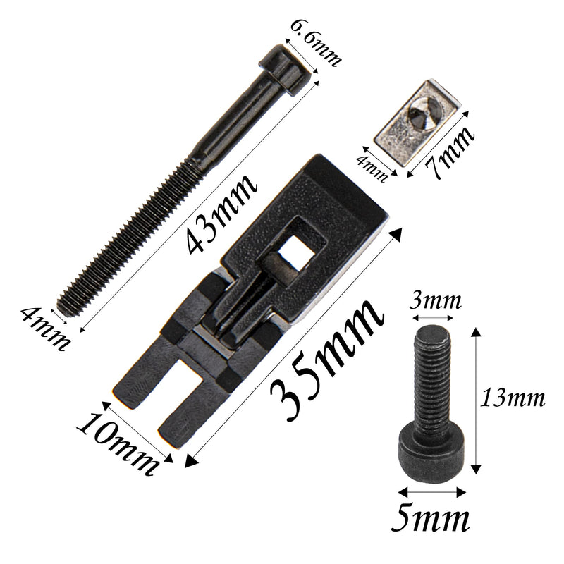 18Pcs Yootones Locking Systyem Locked Saddles Tremolo Bridge Saddle String Lock Insert Blocks Compatible with Floyd Rose Electric Guitar Bridge Saddle (Black)