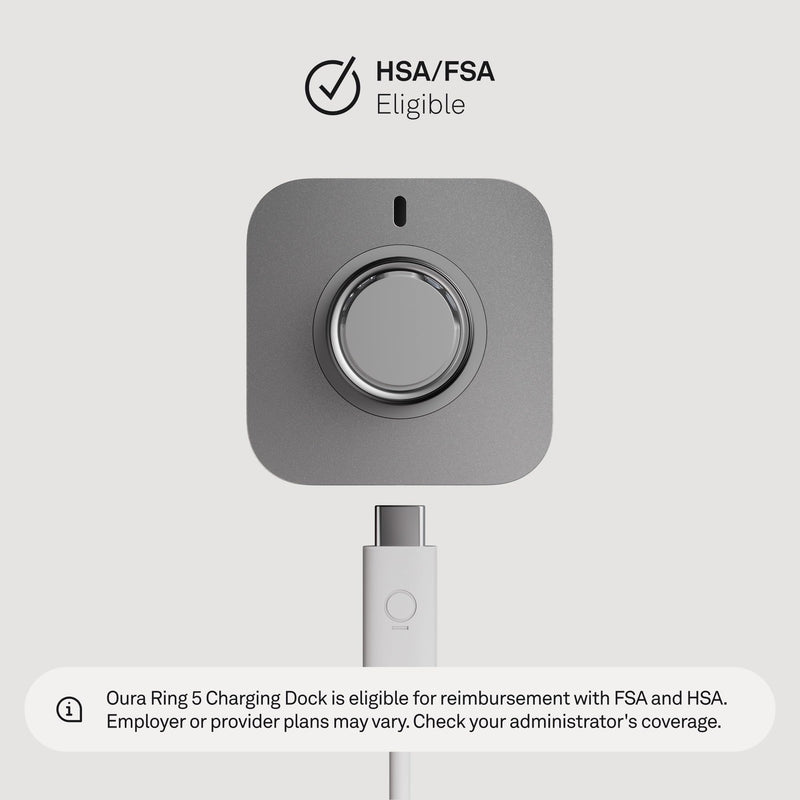 Oura Ring 5 Official Charging Dock - Size 9 | Additional Charger, USB-C Cord Compatible
