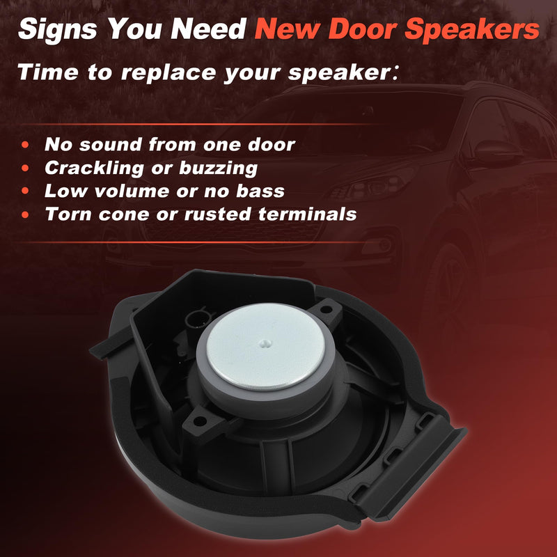Motoforti 25852236 Front Door Speaker Assembly for Chevrolet Silverado Suburban for GMC for Sierra 1500 2500HD 3500 Yukon Car Audio Loudspeaker Front Left Right Door Radio Coaxial Speakers