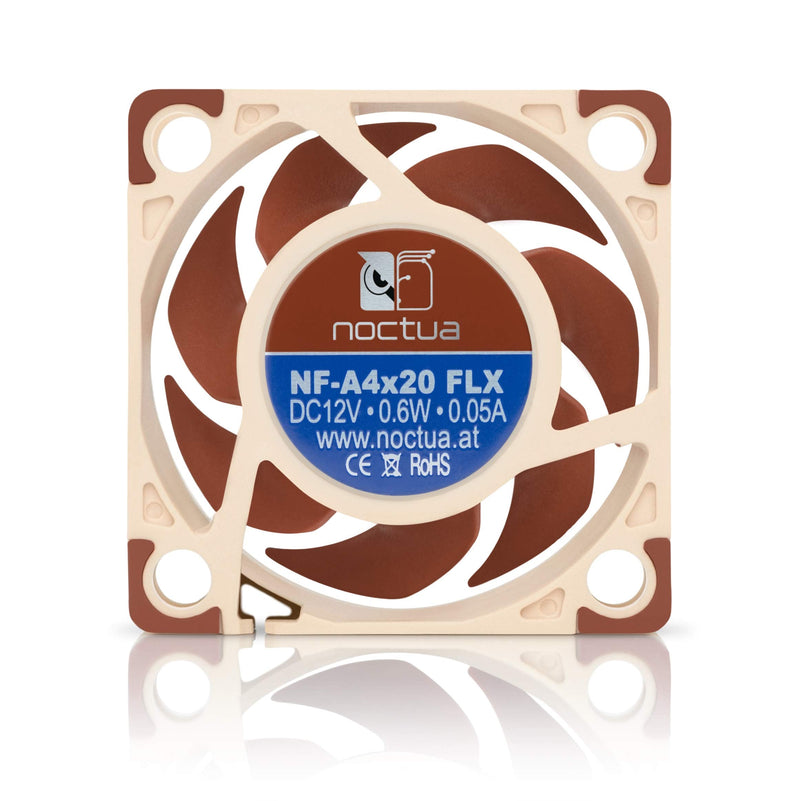 Noctua NF-A4x20 FLX, Premium Quiet Fan, 3-Pin (40x20mm, Brown) 40x20mm 12 Volt