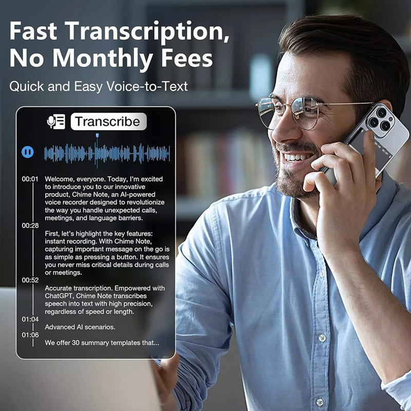 64GB Voice Recorder with APP Control, 138 Languages Translation, Smart Noise Reduction for Meetings/Lectures/Interviews, Portable Magnetic Design