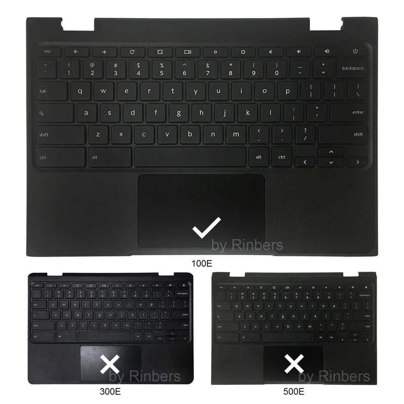 Laptop Palmrest Upper Case with US Keyboard and Touchpad Assembly Replacement for Lenovo Chromebook 11 100e 81ER 5CB0R07036 (Not for 100E 2nd Gen)
