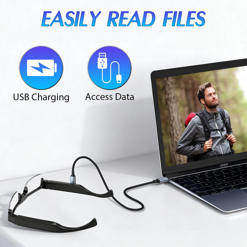 Camera Glasses 1080P Video Recording Outdoor Sport Glasses with Camera 64GB Wearable Smart