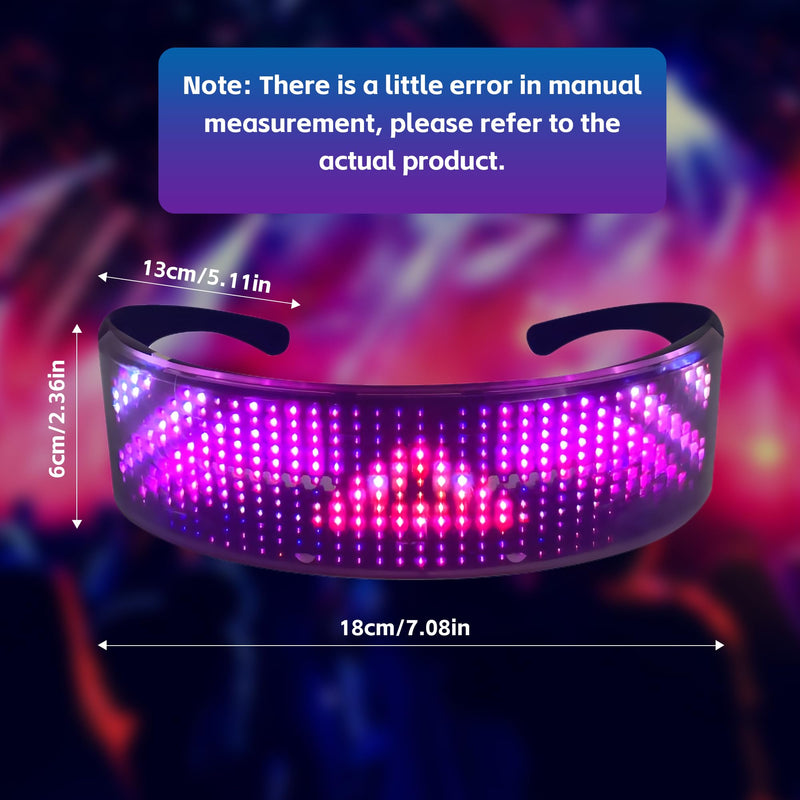 LED Glasses,Glow Light up Glasses for Adults light up sunglasses for Party, Birthday, Halloween (432 LED beads)