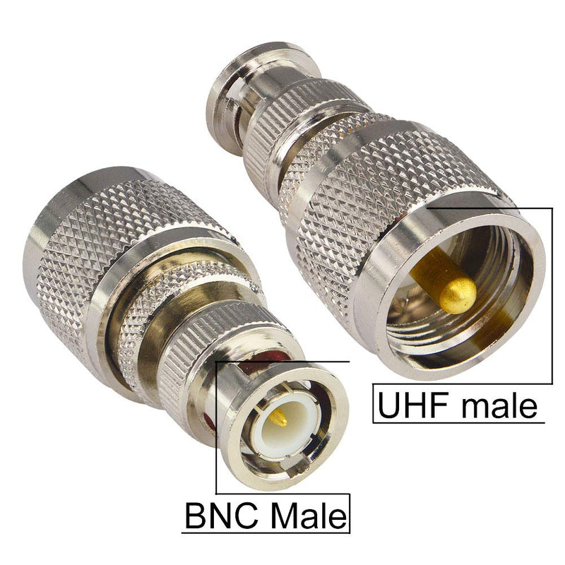 BNC to UHF 4 Type 8 PCS RF Connector Kit Coaxial BNC Male Female to UHF Male Female RF BNC UHF Radios Adapter Kit for Antennas Wireless LAN Devices Coaxial Cable Wi-Fi Radios External Antenna… 8PCS