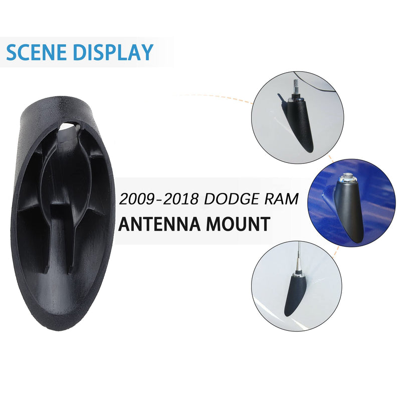 Antenna Base Adapter Mount for Dodge Ram 1500 2500 3500 4500 5500 2009-2018 Antenna Ornament Car Radio Antenna Grommet Topper Bezel 5064395AF