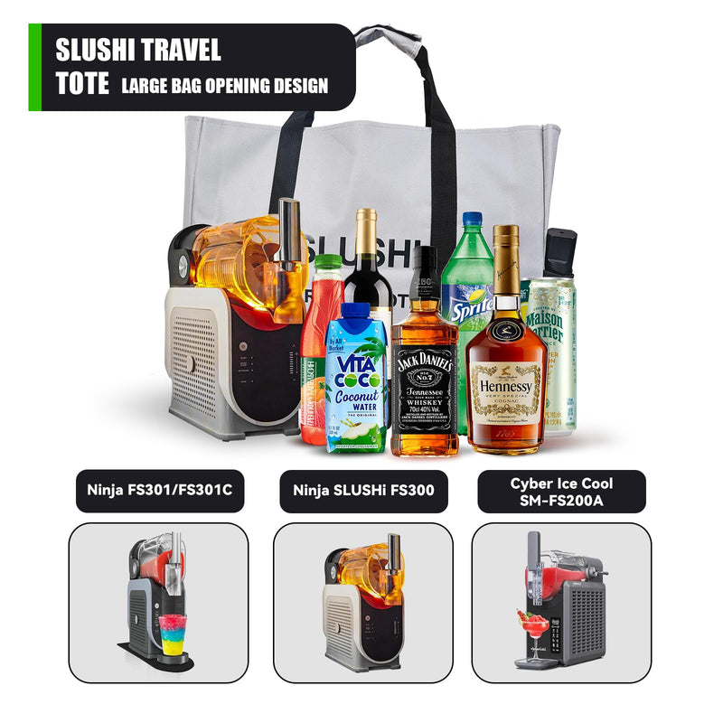 Carrying bag Tote for Ninja Slushi Machine FS300 Series and FS299,Slushie Machine Carrying Bag,Portable Outdoor Frozen Drink Maker Travel Bag,Slushie Machine Accessories (Grey) Grey