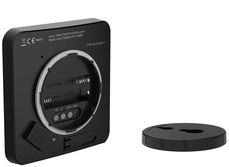 [AUSTRALIA] - ToiletTree Products Digital Bathroom Shower Clock with Alarm & Large LCD Display – Waterproof, Humidity & Moisture Resistant – Clocks for Bath & Kitchen Black 