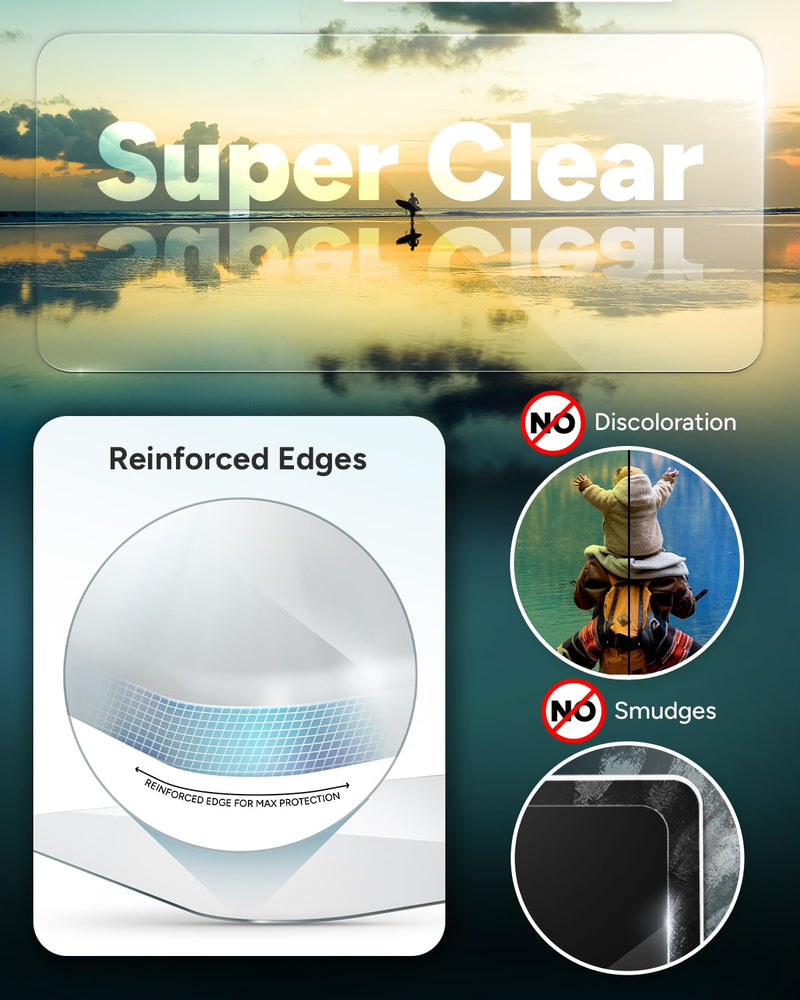ZAGG Glass Elite 360 Google Pixel Watch 3 (41mm) Screen Protector - Integrated Bumper and Glass Screen Protection, 5X Stronger, Easy Installation, Recycled Materials Google Pixel 3 (41mm)