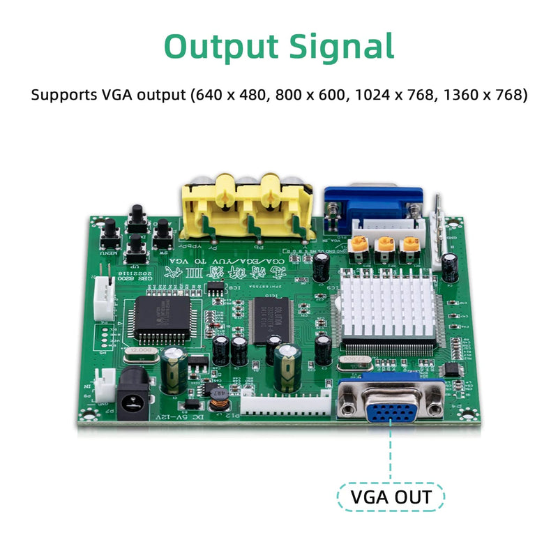 [AUSTRALIA] - Mcbazel Arcade Game RGB/CGA/EGA to VGA HD Game Video Output Converter Board for Arcade Monitor to CRT LCD PDP Projector 