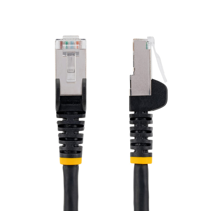 StarTech 50ft Cat6a Snagless Ethernet Cable, S/FTP, 100W PoE++, LSZH, Black | 500MHz bandwidth, 27AWG copper, LSZH, Gold-plated RJ45, Patch Cable, Ethernet Cord, Pure Bare, 10Gbps speeds, S/FTP shielding 50 ft