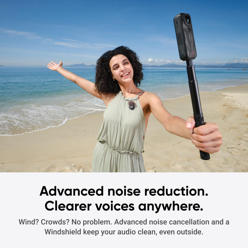 Insta360 Mic Air Transmitter, 7.9g Ultralight, Wireless Microphone, Noise Cancelling, Vlog, Streaming, Compatible X5/X4/Ace Pro 2/GO Ultra