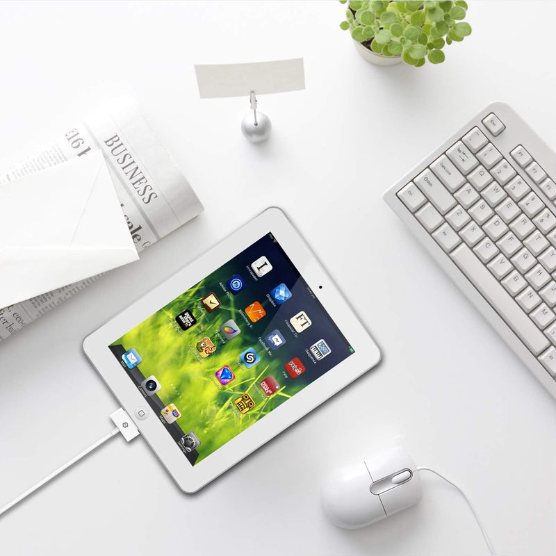 JETech USB Sync and Charging Cable Compatible iPhone 4/4s, iPhone 3G/3GS, iPad 1/2/3, iPod, 3.3 Feet, 3-Pack White