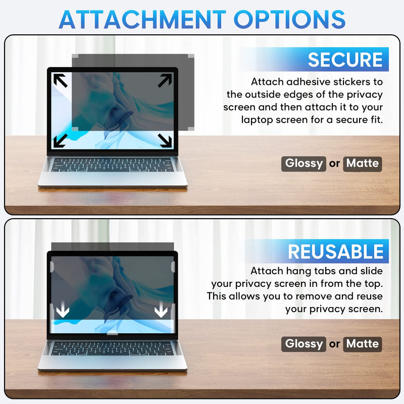 Laptop Privacy Screen 15.6 Inch, Removable 16:9 Aspect Privacy Filter Screen Protector for 15.6 Inch Laptop, Privacy Screen Anti Peeping Privacy Screen 15.6 in