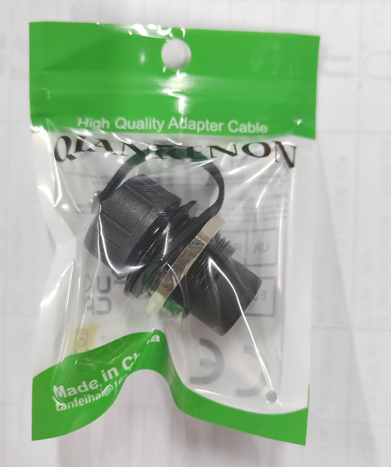 [AUSTRALIA] - QIANRENON Cat6a RJ45 Waterproof Network Adapter, Female to Female Panel Mount, Outdoor Network, 2 Pack 