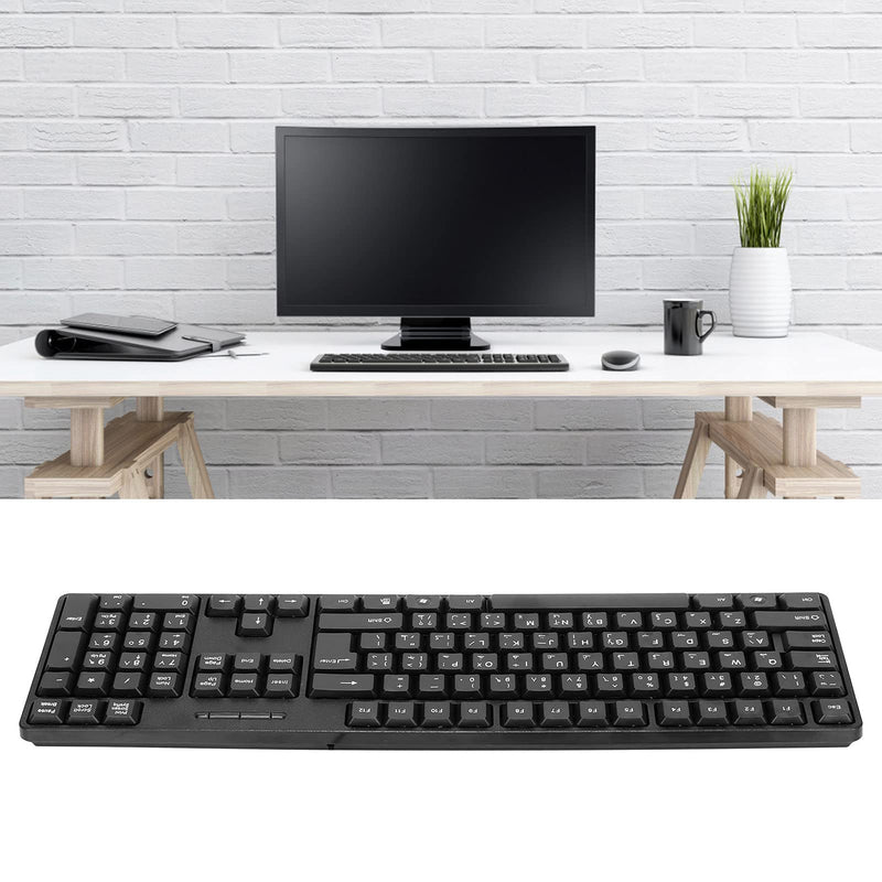 Kafuty-1 MC-689 USB Wired PC Computer Keyboard, Arabic Keyboard/English Keyboard, Ergonomic Mechanical Keyboard for Office PC Home or Business Laptops
