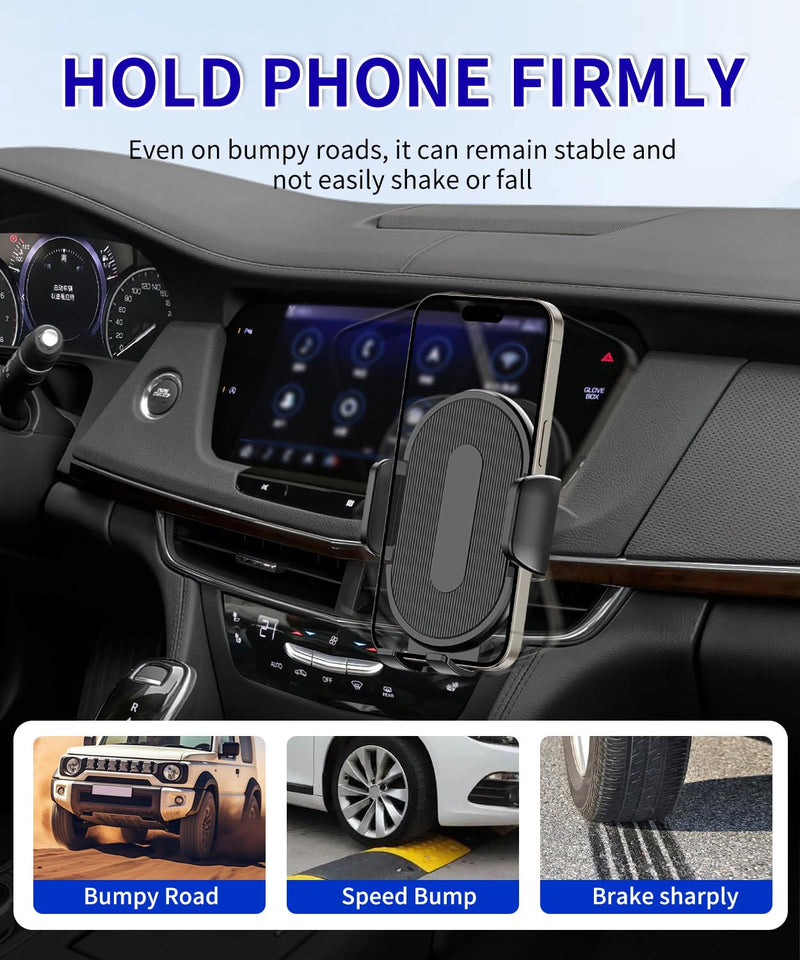 Car Phone Holder for Cadillac CT6 / CT6-V 2016-2020 Auto Accessories，One Hand Place & Pick，360° Rotation，Hands Free，for 4.7-7 inch Phones