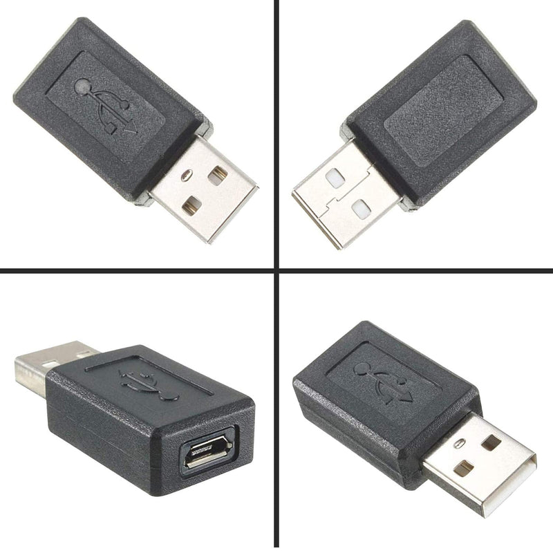 SAISN Mini USB Adaptor USB 2.0 A Male to USB Micro Female Converter (3 Pack)