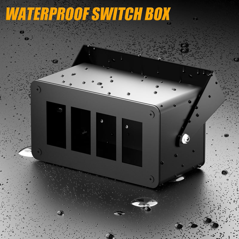 [AUSTRALIA] - Rocker/Toggle Switch Box - 4 Gang Switches Installation housing for Pickup Truck Car UTV Off Road Marine… (Medium-4 Gang) Medium-4 Gang 