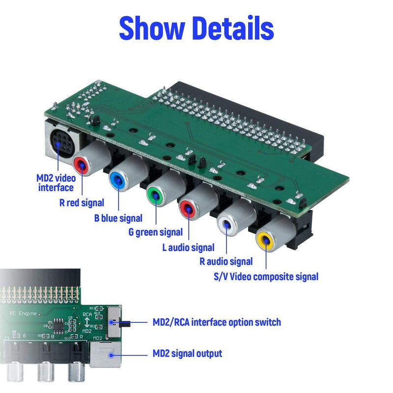 [AUSTRALIA] - Mcbazel RGBS Video Booster Audio Converter Signal Output PCB Board for NEC PCE PC Engine Grafx 