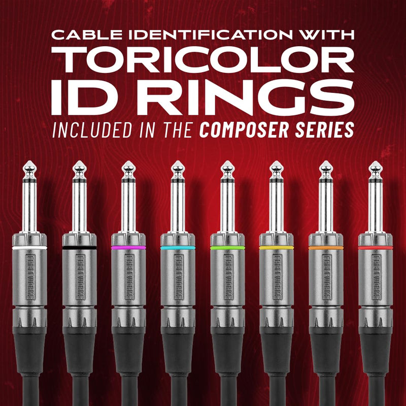 [AUSTRALIA] - by Gator Cases Composer Series Deluxe 30 Ft Straight to Straight Guitar Instrument Cable (GCWC-INS-30) 30 Feet 