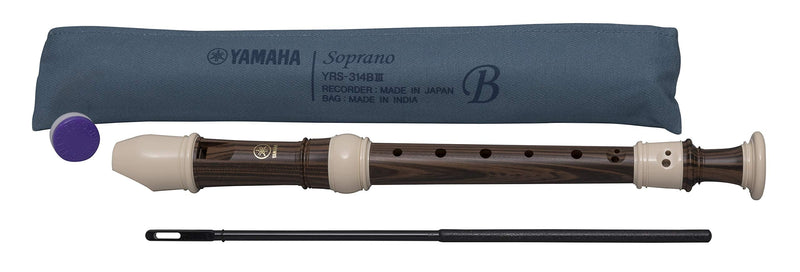[AUSTRALIA] - Yamaha YRS-314B Soprano Recorder, simulated Ebony finish, Baroque fingering, key of C 