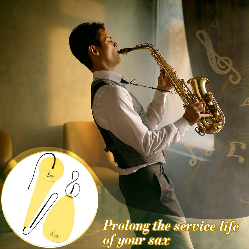 4 Pcs Saxophone Cleaning Kit Alto Sax Cleaning Cloth Clarinet Cloth Swab Instrument Cleaner for Inside Tube Suitable Clarinet Piccolo Flute Sax Saxophone