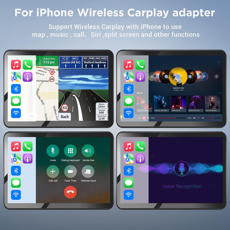 Wireless CarPlay Adapter for Apple Devices, CarPlay Dongle for OEM Wired CarPlay Cars, Convert Wired to Wireless CarPlay, Support Online Update Plug & Play Easy Use Fit for Cars 2010+& for iPhone Round Black