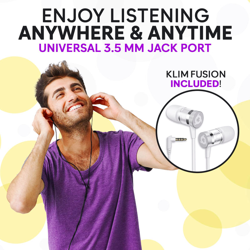 [AUSTRALIA] - KLIM K7 Cassette Tape Player with Fusion Earphones - Cassette to MP3 Converter - Portable - Built-in Microphone & Speaker - Rechargeable Battery - Earphones - 16GB SD Card - Black Black- Fusion White 