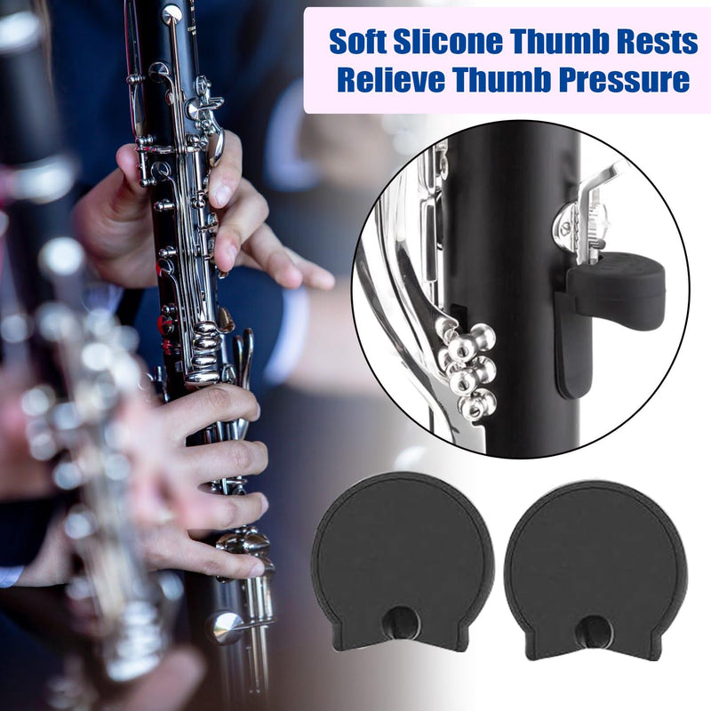 Clarinet Cleaning Kit, 23 Pcs All in One Clarinet Clean Kit with Swab Reeds Cork Grease Thumb Rest and more Clarinet Wind Instrument Care Accessories Maintenance Kit