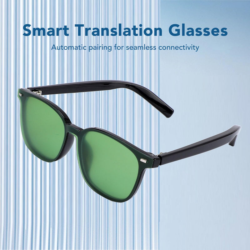AI Translation Glasses for Men Women, 118 Languages Real-Time Translator Bluetooth 5.3 Smart Glasses with Magnetic Lens, Noise Canceling & Auto On/Off for Travel, Trade, Bus