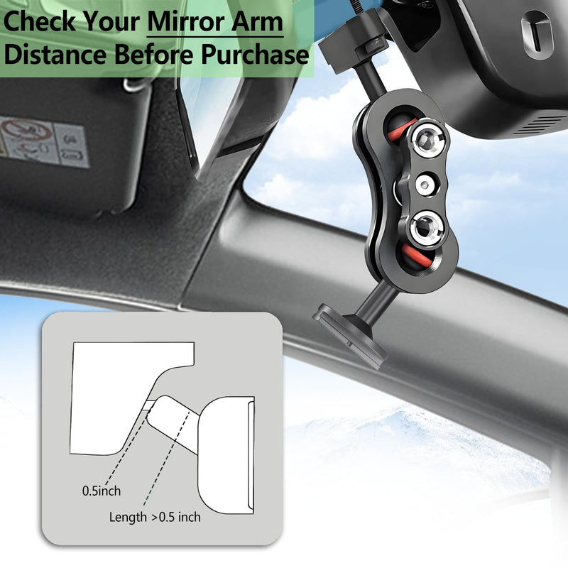 [AUSTRALIA] - Dash Cam Mount, Aluminum Rearview Mirror Bracket Installation Kit, for Rove R2-4K, R2-4K PRO and R2-4K Dual Car Dash Cams 