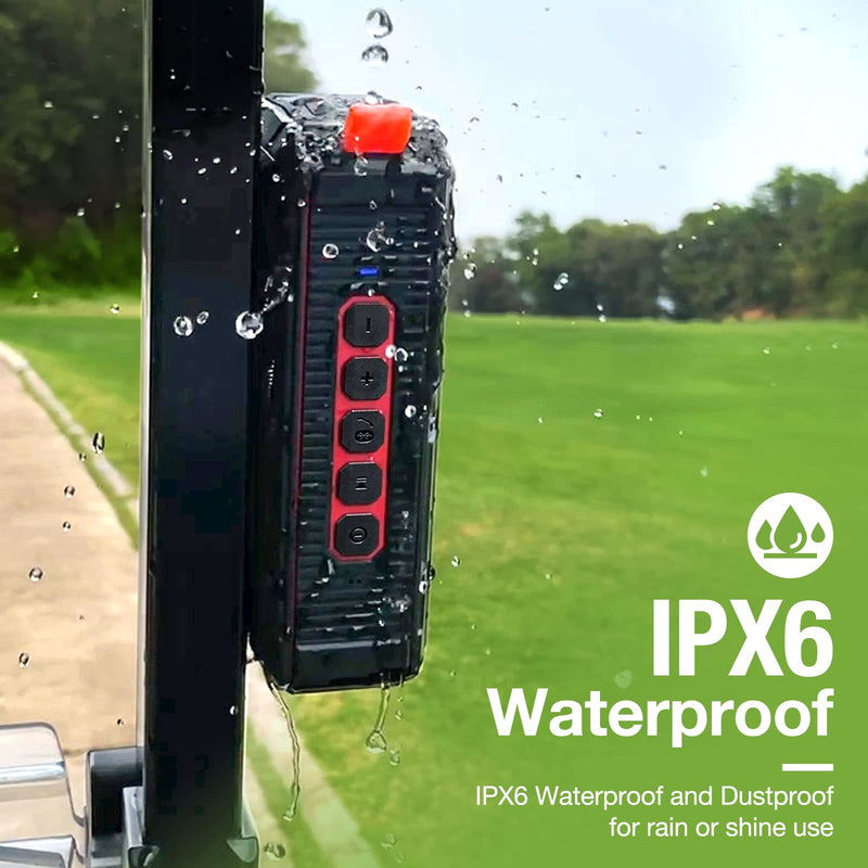 Pro Portable Magnetic Bluetooth Golf Speaker Wireless Waterproof IPX6/Shockproof 3rd Generation Magnetic Golf Speakers for Golf Cart 24Hour Battery Golf Accessories Golf Gifts(TWS & SD Card function) TWS & SD Card function