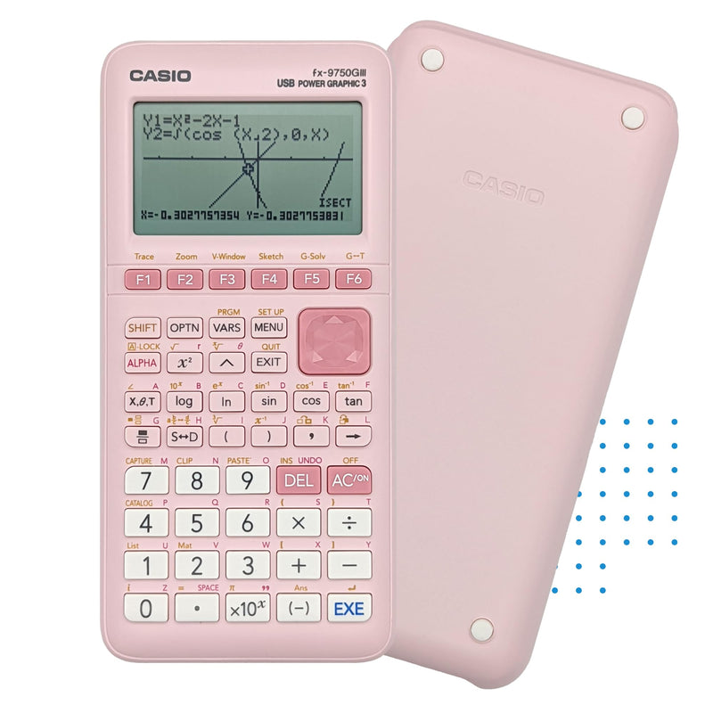 Casio fx-9750GIII Graphing Calculator, Python Programming, Pink | Natural textbook display with Python programming; ideal for exams, STEM & advanced math