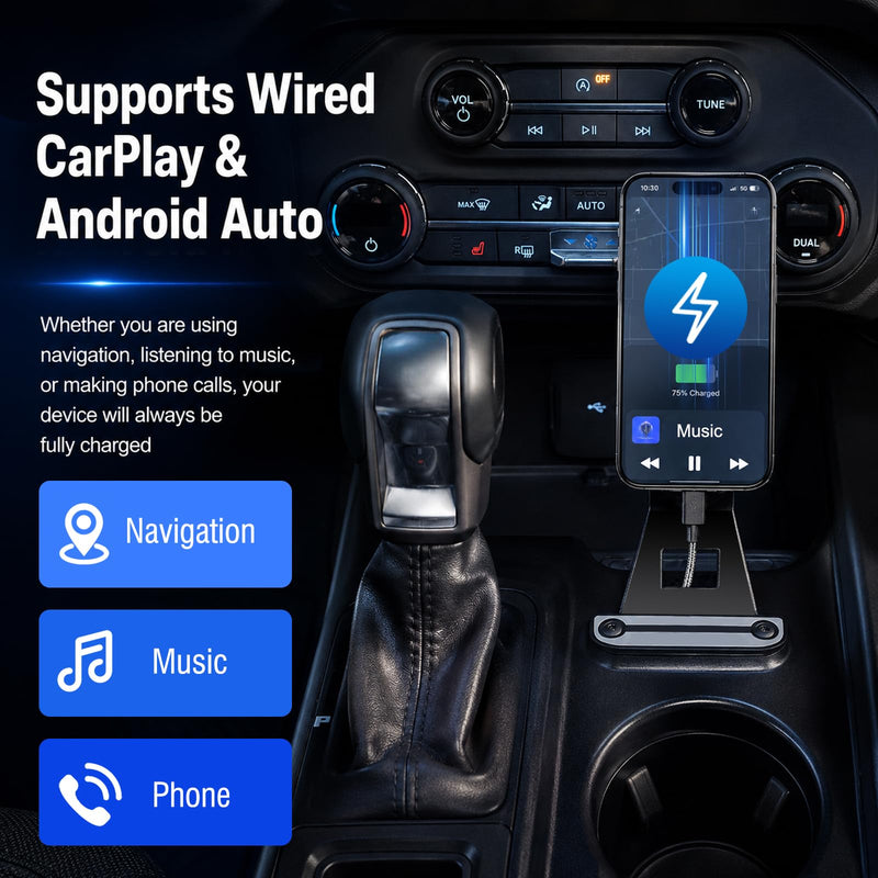 Magnetic Phone Mount Compatible with Ford Bronco 2021-2026 | 360° Adjustable Magnetic Phone Holder, with Magnetic Ring, Fit for Any Mobile Phone