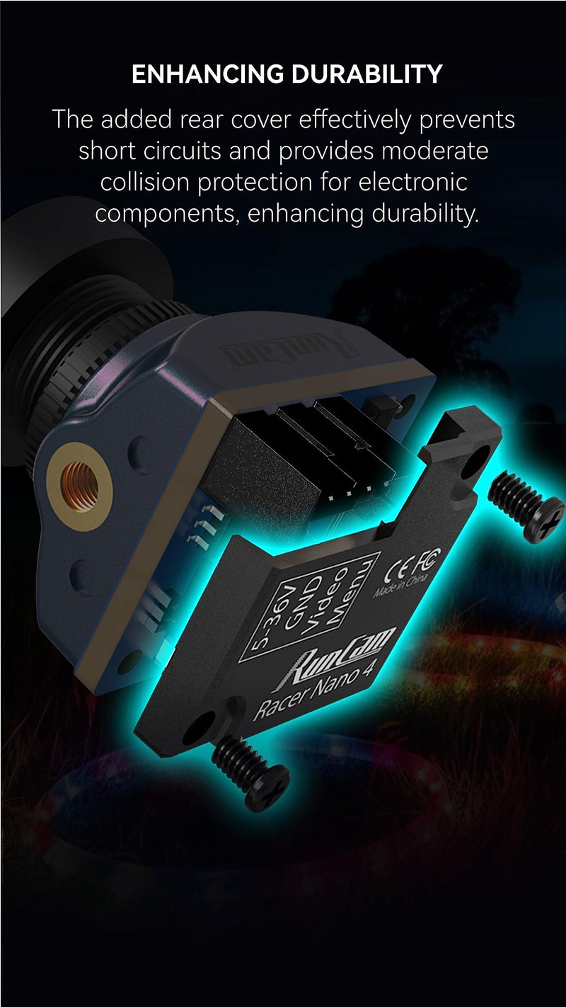 RunCam Racer Nano 4 FPV Camera - Waterproof 1200TVL All-Weather Racing Camera for FPV Racing Drone