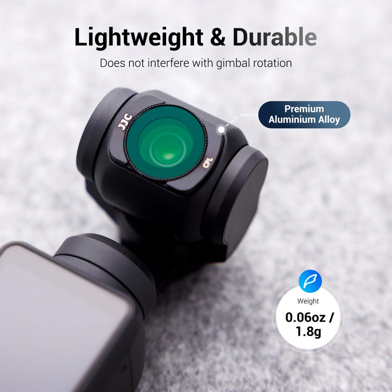 JJC Pocket 4 Multifunctional Case with 4Pcs Filter Kit Set for DJI Osmo Pocket 4 3 / Xtra Muse, CPL / NDV2-32 / Black Mist 1/4 / Wide-Angle Lens, Table Mount Dual Direction Plate & 1/4-20 Hole