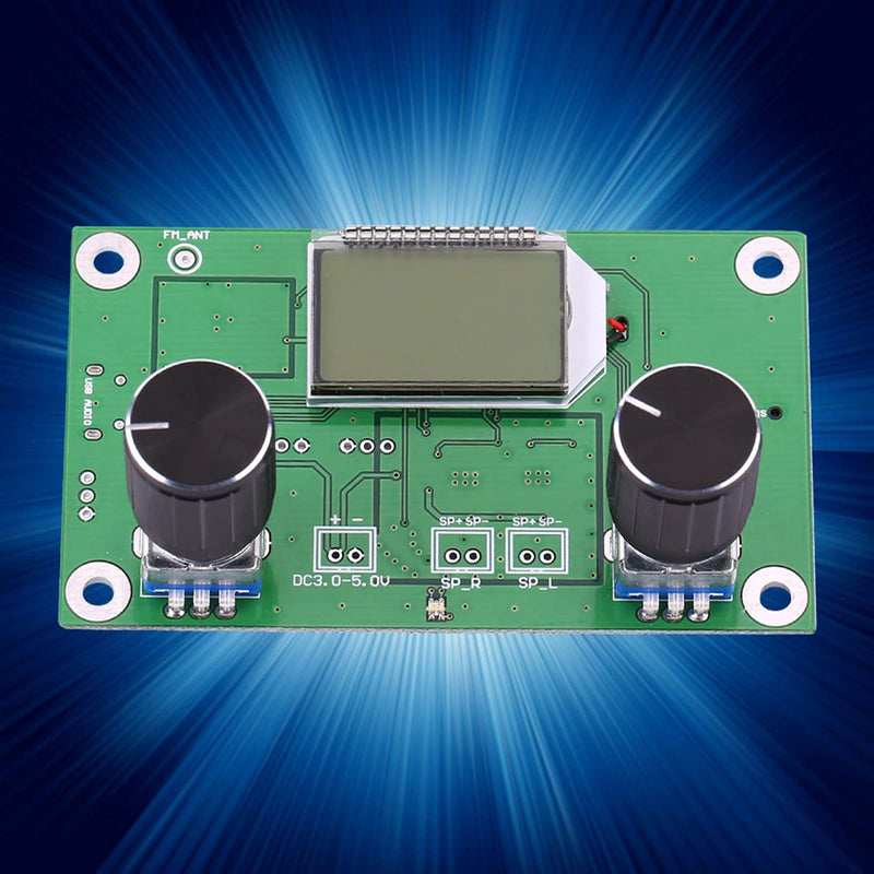 [AUSTRALIA] - Tiiyee Digital FM Receiver Module, Radio Receiver Module DC 3V to 5V Stereo Adjustable Frequency Modulation Wireless for Receive DSP PLL 76MHz to 108MHz Support Serial Port Control DIY LCD Display 