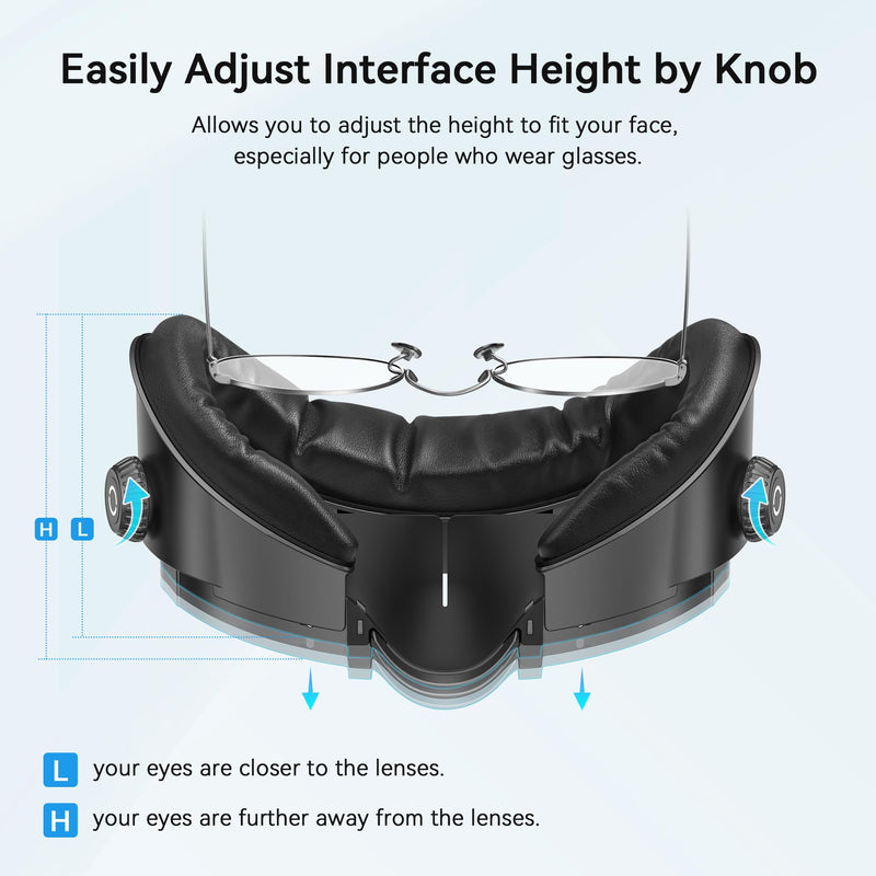 AMVR Golf Club Attachment and Upgraded Comfort Face Pad Compatible with Meta/Oculus Quest 3 Accessories