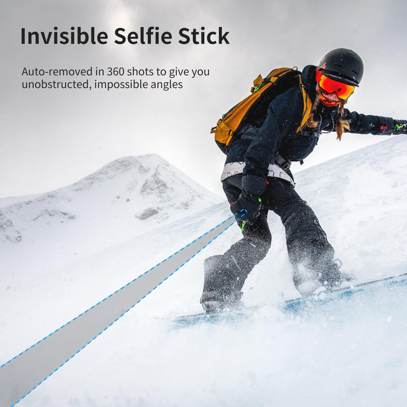 59in Invisible Selfie Stick Tripod for Insta360 X4/GO 3/X3/ONE RS/ONE X2/ONE X/GO 2/ONE R/ONE - ULANZI TT52 Extension Pole Selfie Stick Handle Grip Adjustable Waterproof for GoPro DJI and More