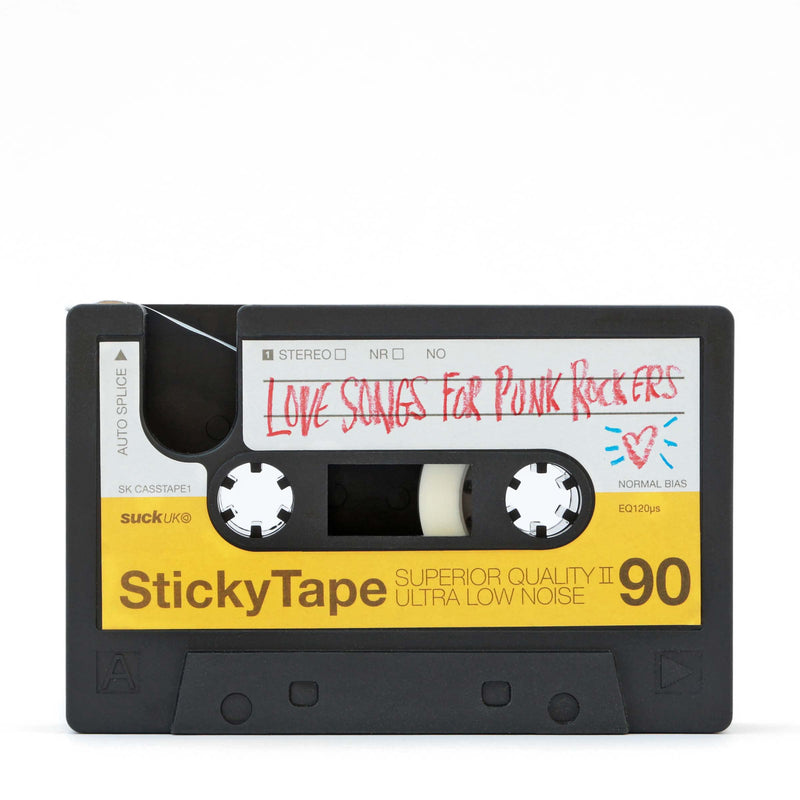 [AUSTRALIA] - Suck UK Tape Dispenser - Retro Cassette Tape Dispenser Desk - Retro Desk Accessories - Novelty Office Accessories - Sticky Holder - Double Sided Organiser - Old School Stationery Gift - Refillable 