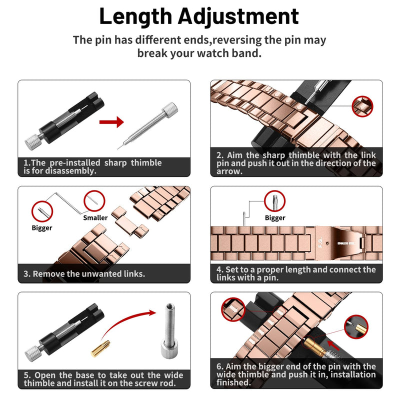 Fullmosa Compatible Stainless Steel Apple Watch Band 44mm/45mm/42mm Rose Gold with Case & Compatible Metal Apple Watch Band with case 44mm/45mm/42mm,Rose Gold