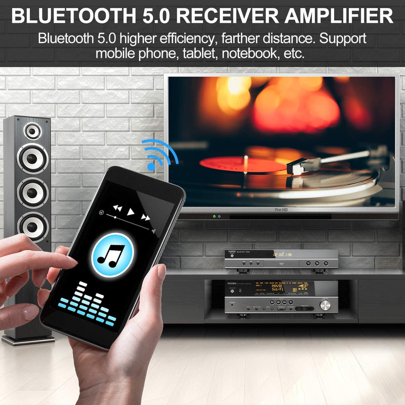 Bluetooth Amplifier Board HiFi Stereo 2.0 Channel 2 x 100 W Audio Amplifier Digital Power Amplifier with AUX/USB/Bluetooth/Flash Drive/PC USB Input 202