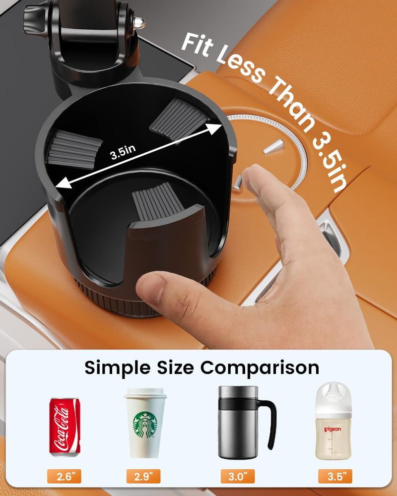 OHLPRO for iPhone 17 Pro Max MagSafe Car Charger Cup Holder Mount, 15W Fast Wireless Magnetic Charging Phone Holder for iPhone 16 15 14 13 Series, Adjustable Car Mount with Large Cup Base, Black