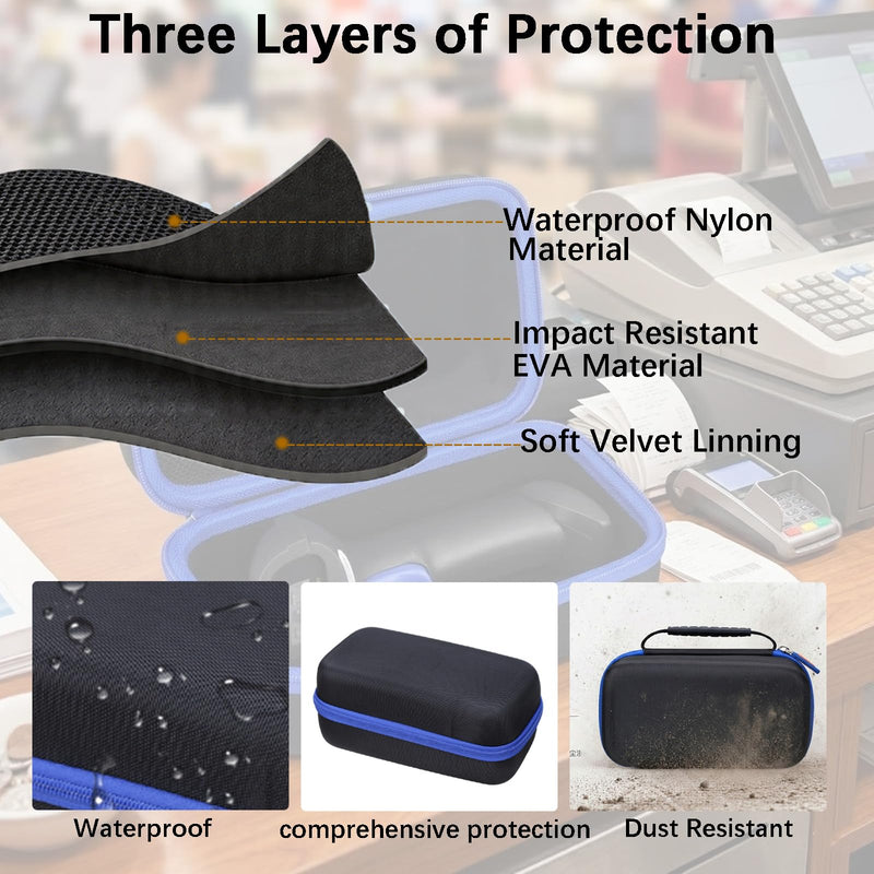 Hard EVA Carry Case Compatible with NETUM Bluetooth Barcode Scanner NT-1228BC, Portable Storage Box (Case Only)