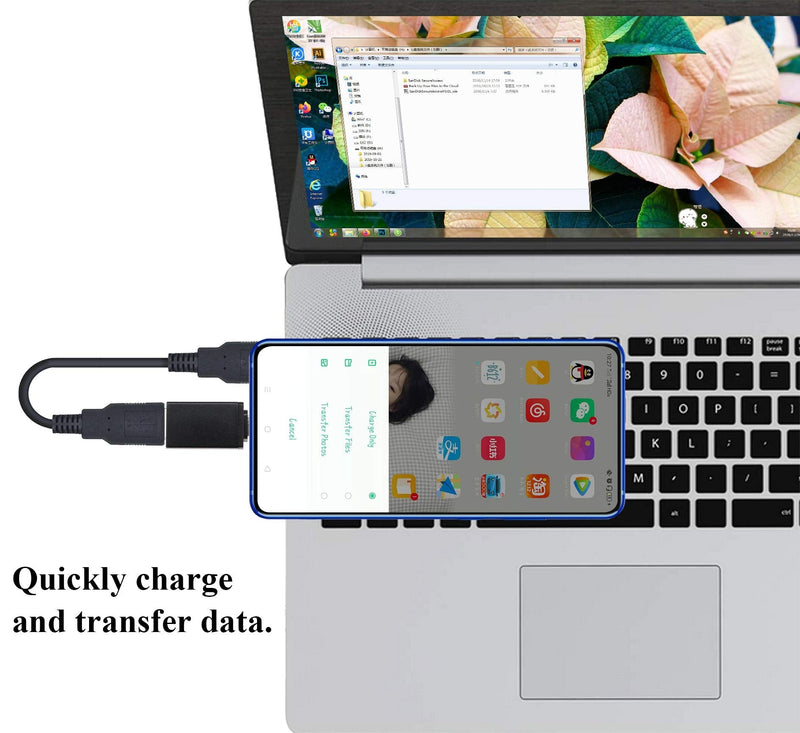 AAOTOKK OTG Micro to USB Adapter, Aluminum Alloy Micro USB Male to USB 2.0 A Female OTG (On The Go) Adapter for Android Smartphone Tablets More USB and Micro Devices (2 Pack-Black) Black