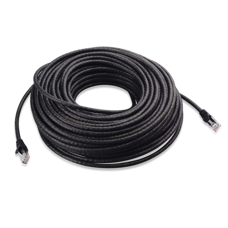 Cable Matters 100 Feet Snagless Long Cat6 Ethernet Cable (Cat6 Cable, Cat 6 Cable) in Black & 5-Pack 5 Feet Snagless Short Cat6 Ethernet Cable