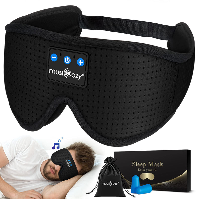 MUSICOZY Sleep Headphones Bluetooth 5.4 Headband Breathable 3D Sleeping Headphones, Wireless Eye Mask Sleep Earbuds for Side Sleepers Women Office Air Travel Cool Tech Gadgets Unique Gifts, Pack of 2