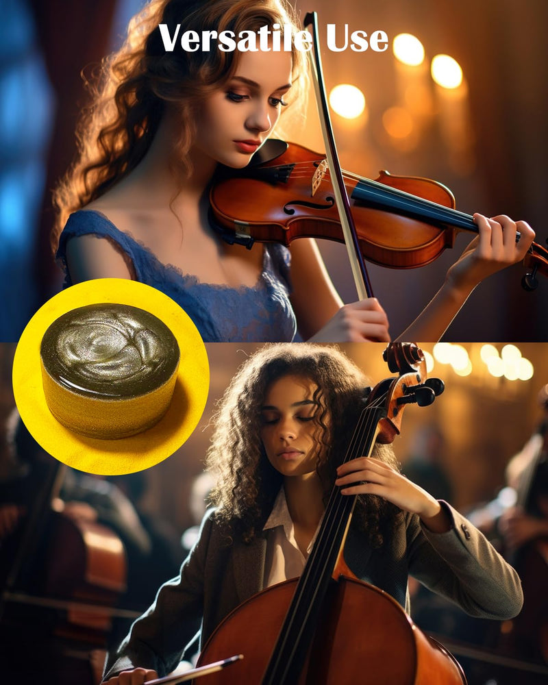 Viola Rosin for Bow, Light Violin Cello Rosin, Low Dust Resin, Easy to Use Premium Violin Accessories (Silver) Viola Rosin-Silver
